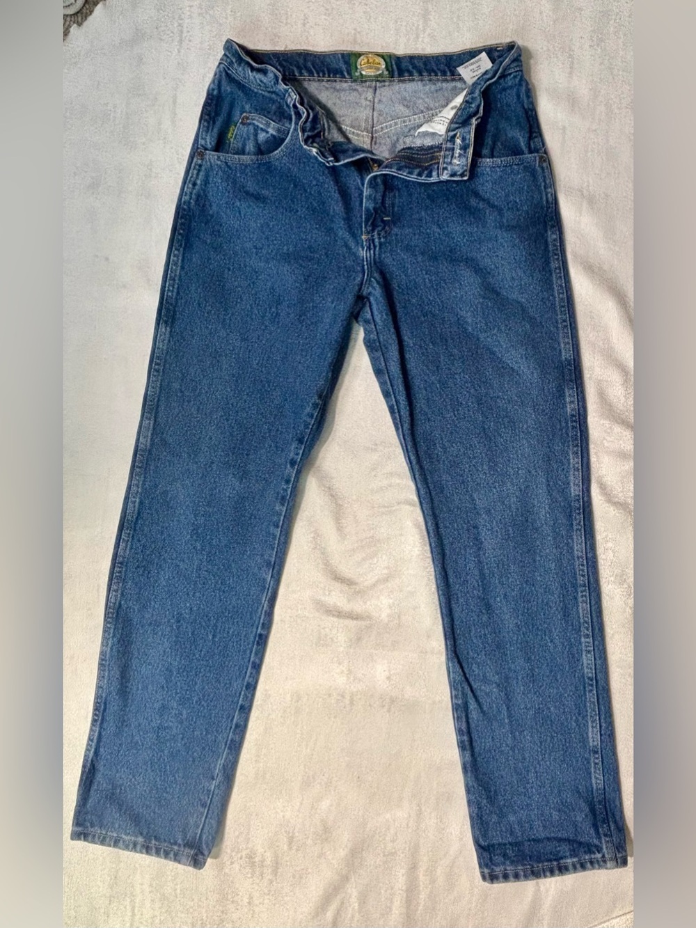 Cabelas Vintage Denim Jeans Workwear Y2K Relaxed Straight Fit Jeans Size 30x32